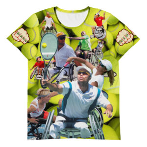 Wheelchair Tennis All-Over Print Men's Athletic T-shirt