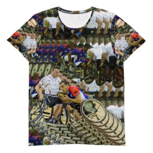Wheelchair Rugby All-Over Print Men's Athletic T-shirt