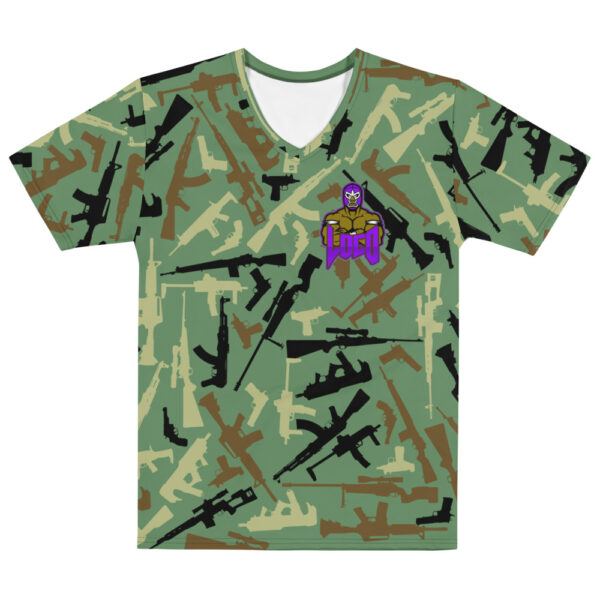 CUSTOM - Loco's Gun Camo V-Neck Men's T-shirt