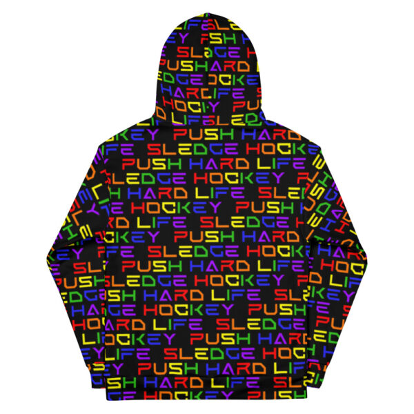 Sledge Hockey Rainbow Unisex Hoodie - Image 2