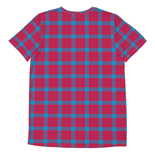 Men's Red/Blue Plaid Athletic T-shirt - Image 2